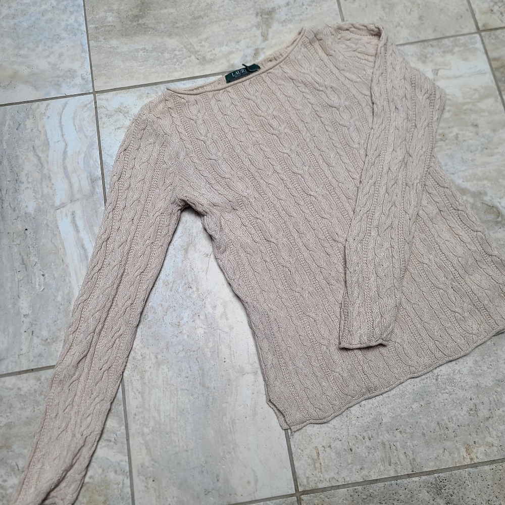 Lauren Ralph Lauren Women's Cable Knit Sweater - Cream